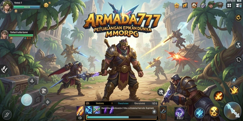 Tampilan gameplay ARMADA777 yang penuh aksi dan petualangan MMORPG.