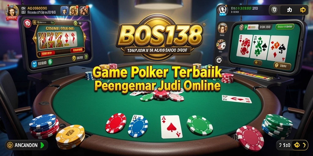 Screenshot gameplay poker BOS138 yang menampilkan suasana pertandingan.