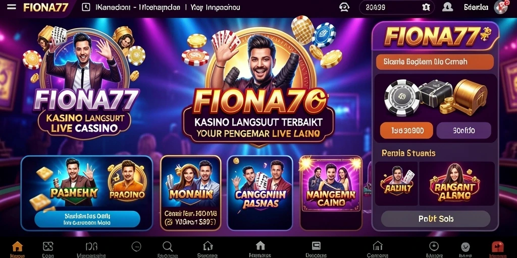 Screenshot utama dari gameplay Live Casino yang menarik di FIONA77.