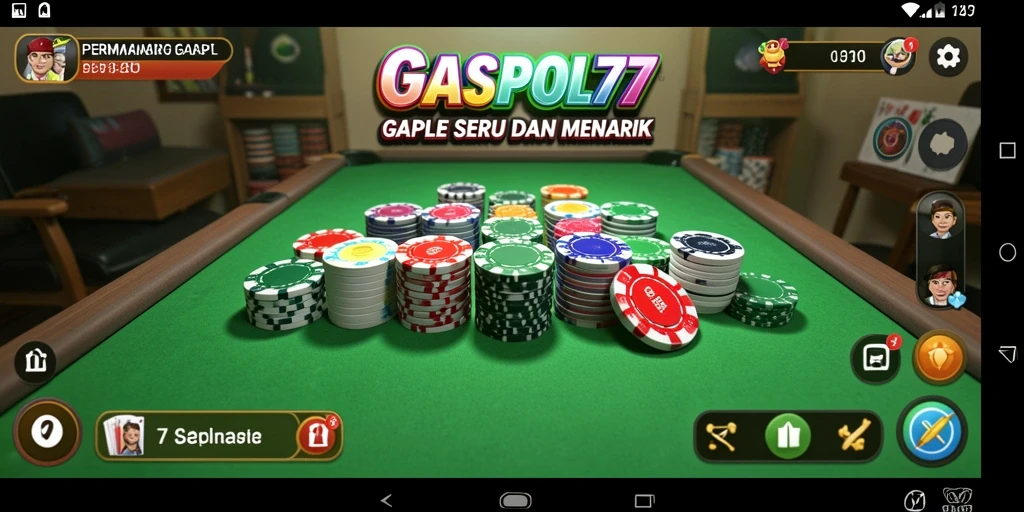 Screenshot gameplay Gaple yang seru dan interaktif di GASPOL77.