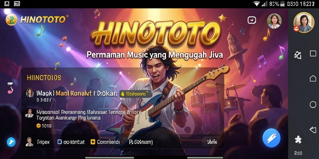 Gameplay HINOTOTO menampilkan pemain yang menikmati pengalaman musik.