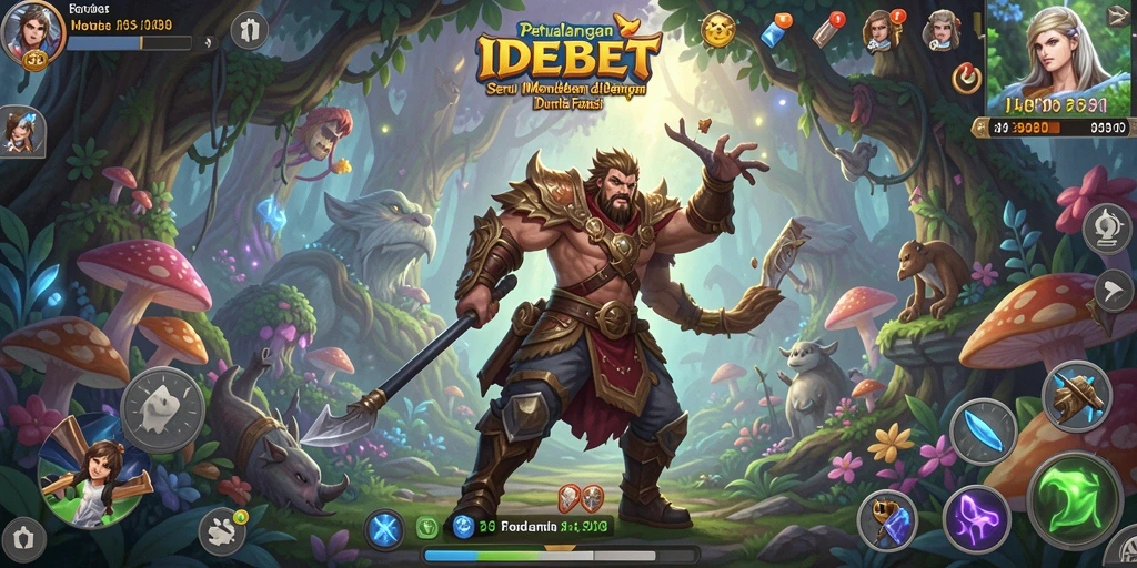 Screenshot gameplay IDEBET menampilkan aksi seru dan lingkungan yang indah.