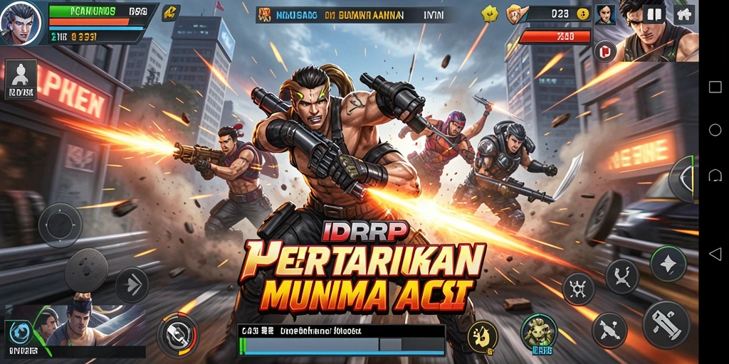 Tampilan gameplay intens dan mendebarkan dari IDRRP saat beraksi.