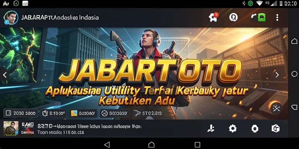 Tampilan antarmuka utama JABARTOTO dengan fitur-fitur andalan.