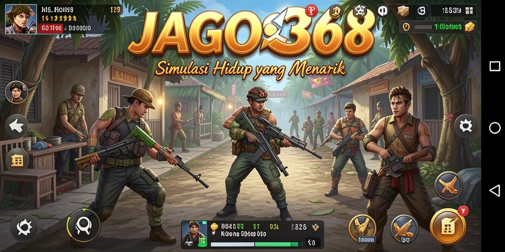 Tangkapan layar utama JAGO368 menunjukkan serunya gameplay simulasi interaktif.
