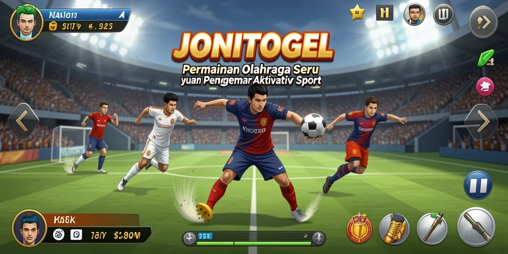 Tampilan gameplay menegangkan dari JONITOGEL dengan aksi olahraga seru.