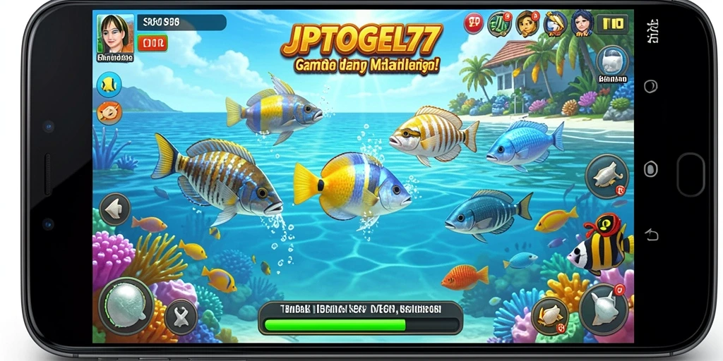 Screenshot gameplay JPTOGEL77 yang menampilkan aksi seru Tembak Ikan.