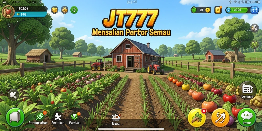 Tampilan gameplay JT777 yang menarik saat merawat tanaman.