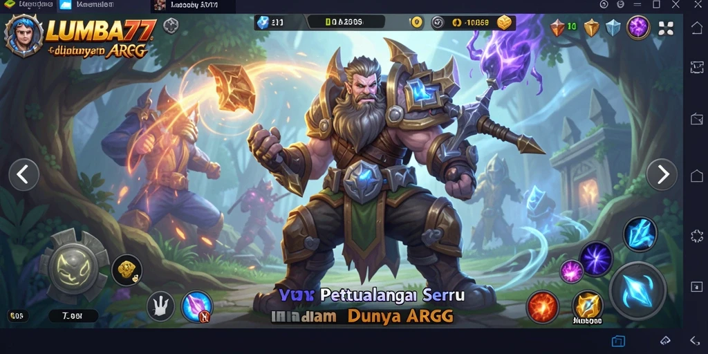 Gameplay seru LUMBA77 dengan pertarungan ARPG yang menantang.