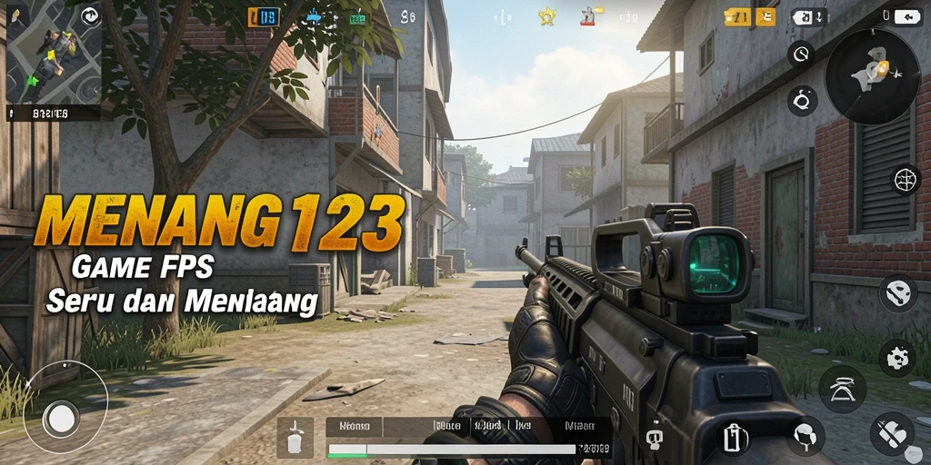 Tampilan gameplay seru dari MENANG123 dalam aksi FPS.