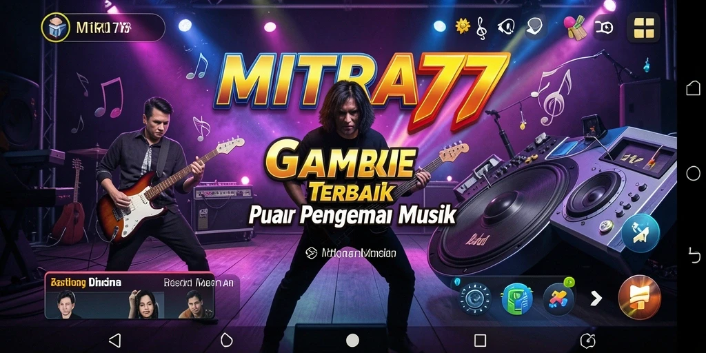 Screenshot utama menunjukkan antarmuka menarik dari gameplay Music.