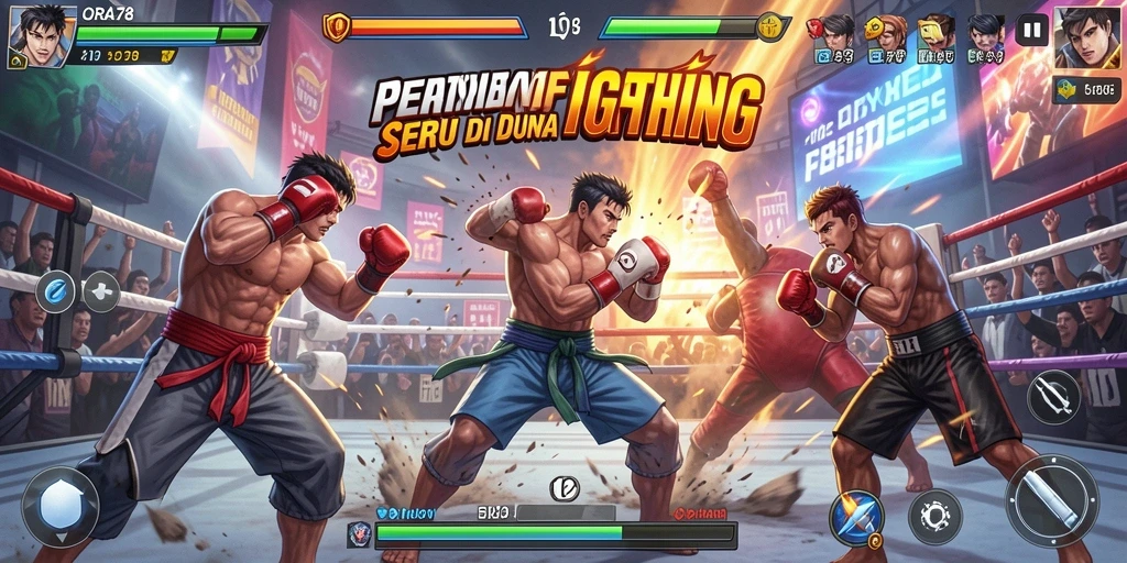 Screenshot gameplay ORA78 yang memperlihatkan pertarungan mendebarkan.