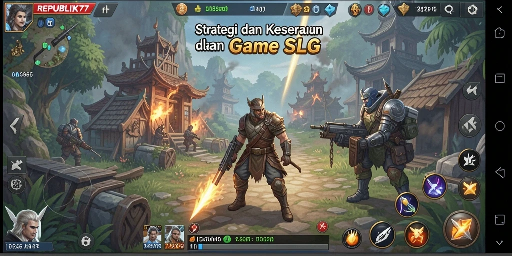 Tampilan gameplay menarik dari REPUBLIK77 yang penuh strategi.