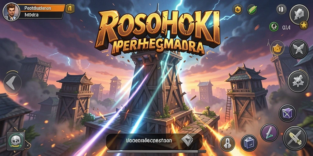 Tampilan gameplay menara dengan aksi strategi yang mendebarkan.