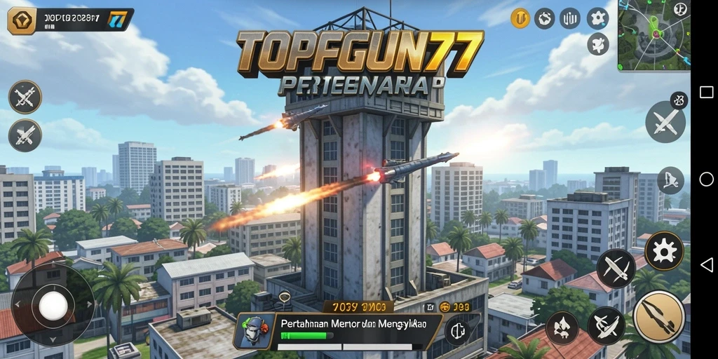 Tangkapan layar menunjukkan aksi menegangkan dalam gameplay Tower Defense.