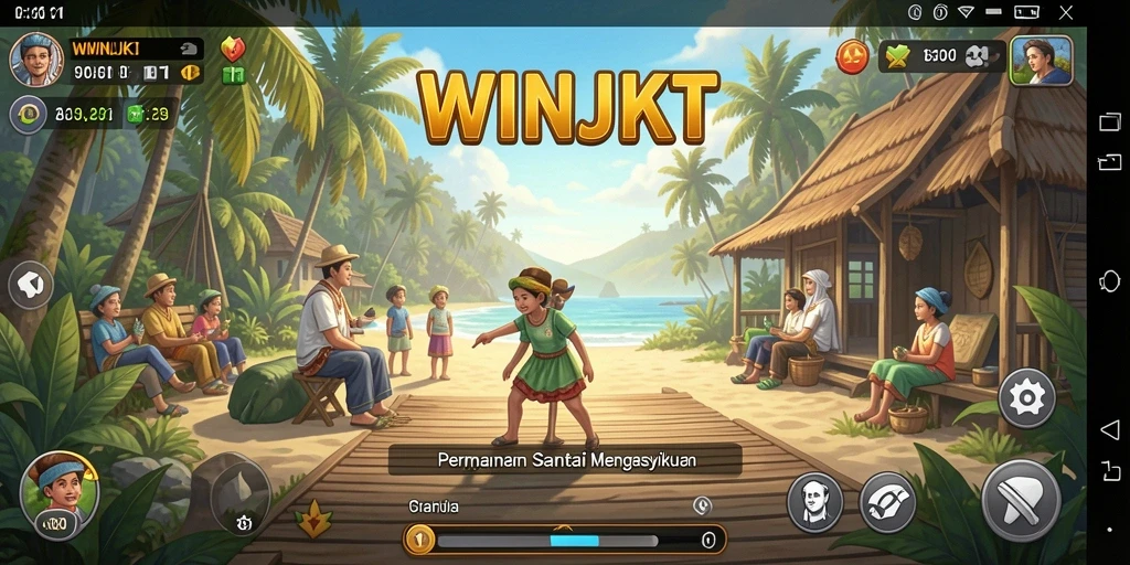 Tangkapan layar game WINJKT menampilkan gameplay yang menghibur.