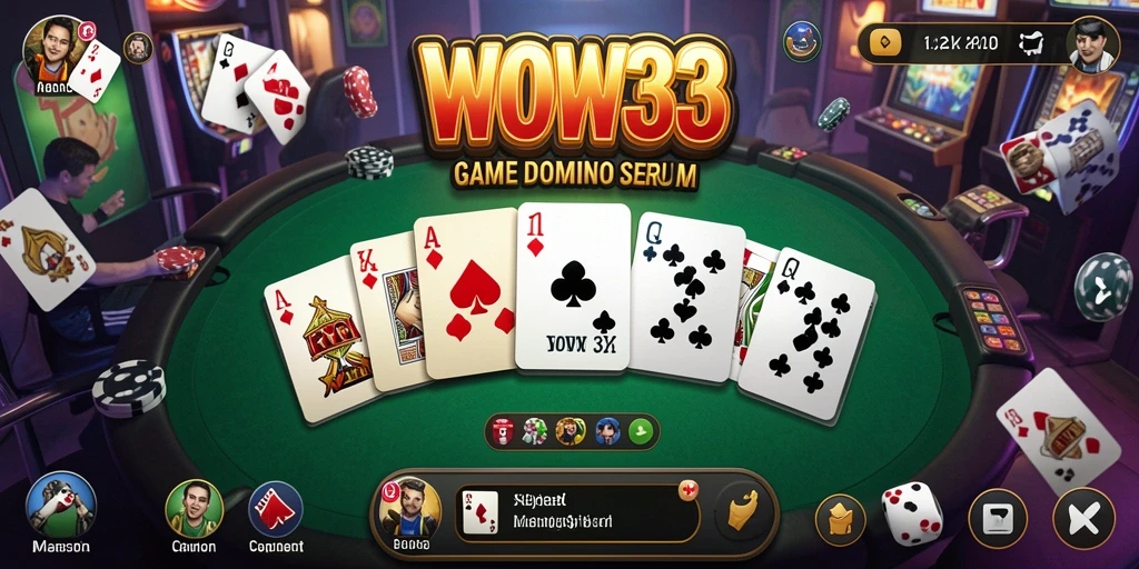 Tampilan gameplay seru dalam permainan Domino WOW33.